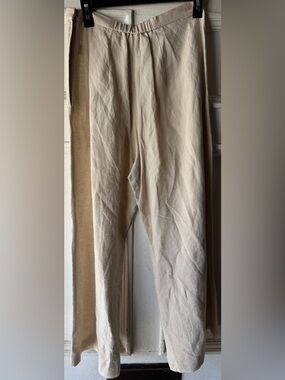 Emerson Fry Roma Pants Natural Linen size M rise 14/ inseam 25